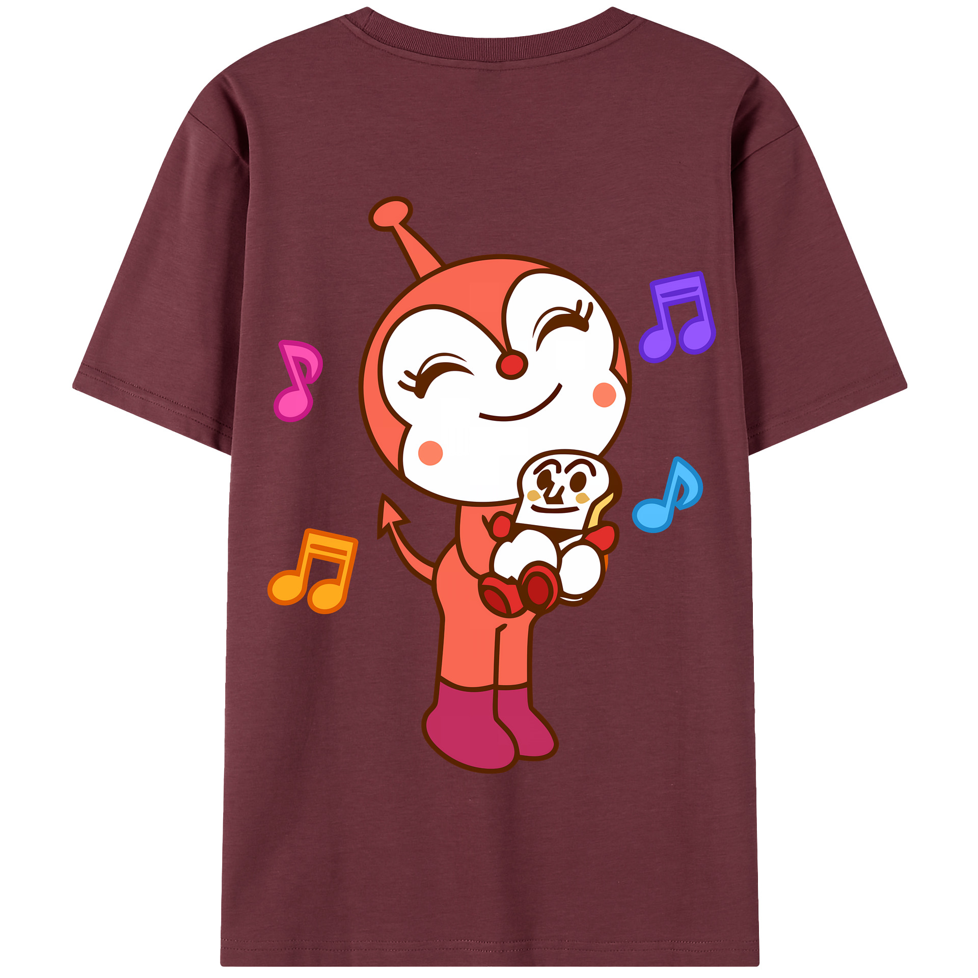 （画像用） アンパンマン Anpanman 綿100％半袖Tシャツ（背面プリント）
